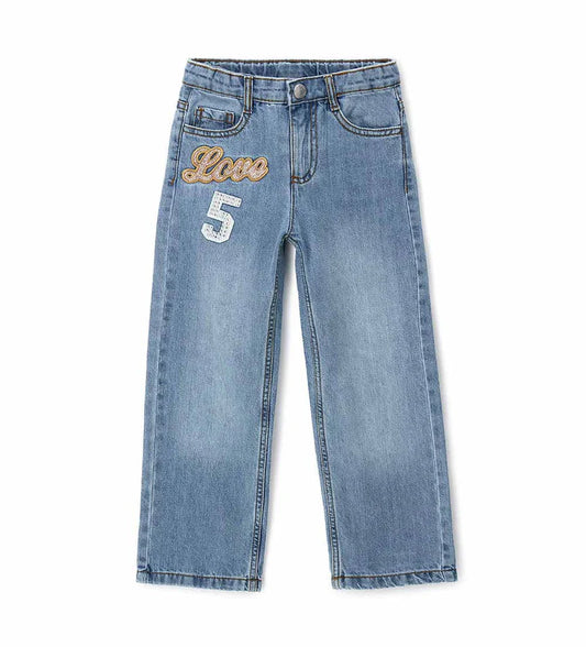 Girl's wide leg jeans
