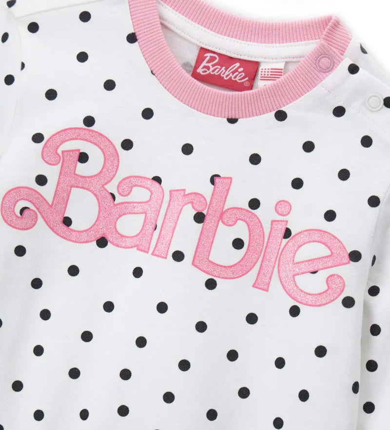 Baby girl's barbie pajamas