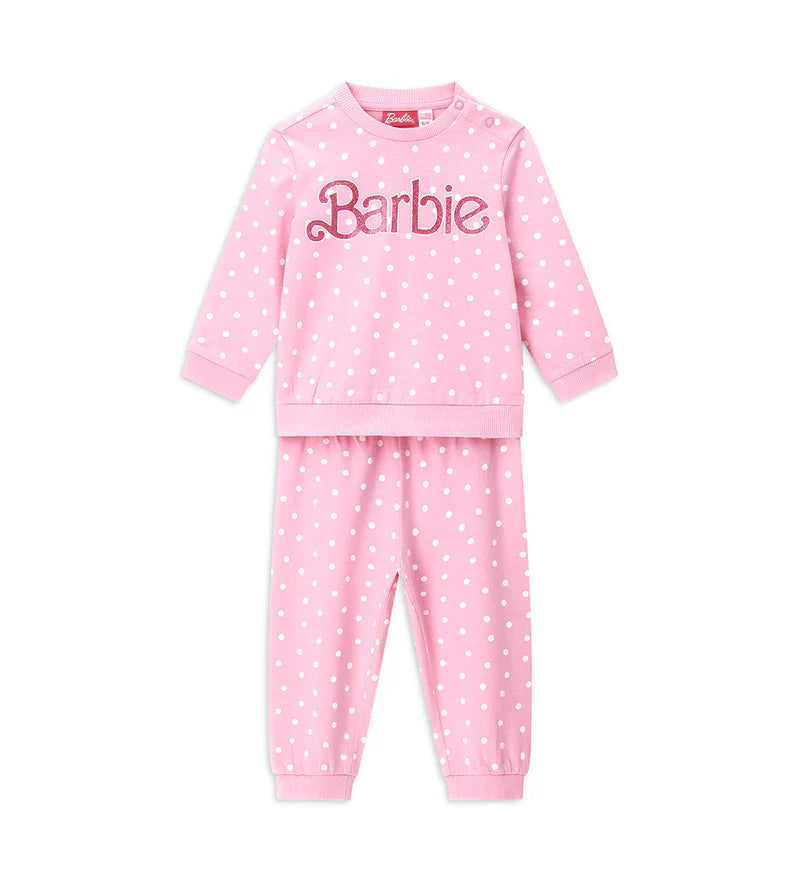 Baby girl's barbie pajamas