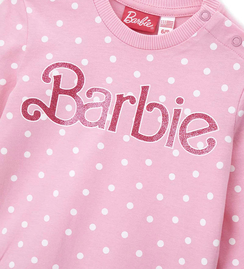 Baby girl's barbie pajamas