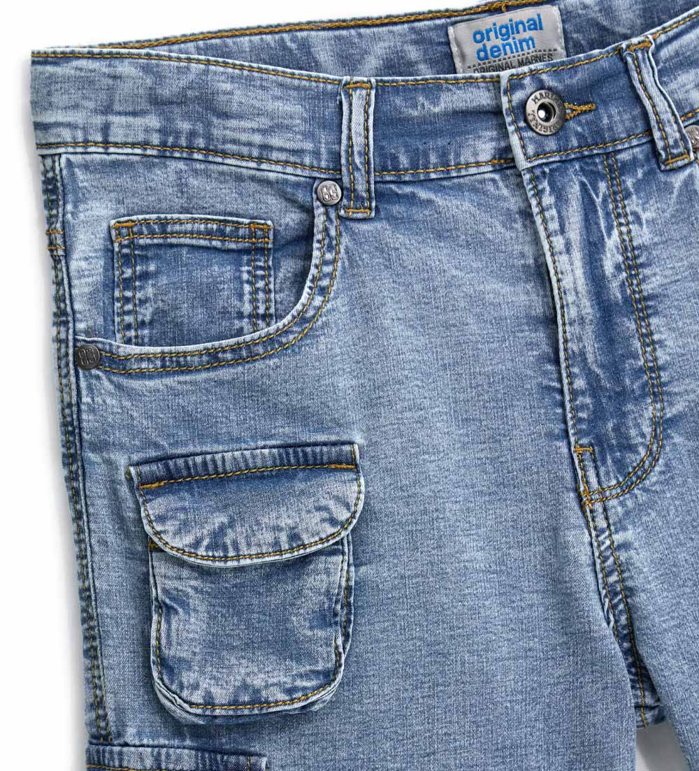 Boy's denim cargo shorts