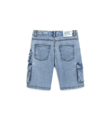 Boy's denim cargo shorts