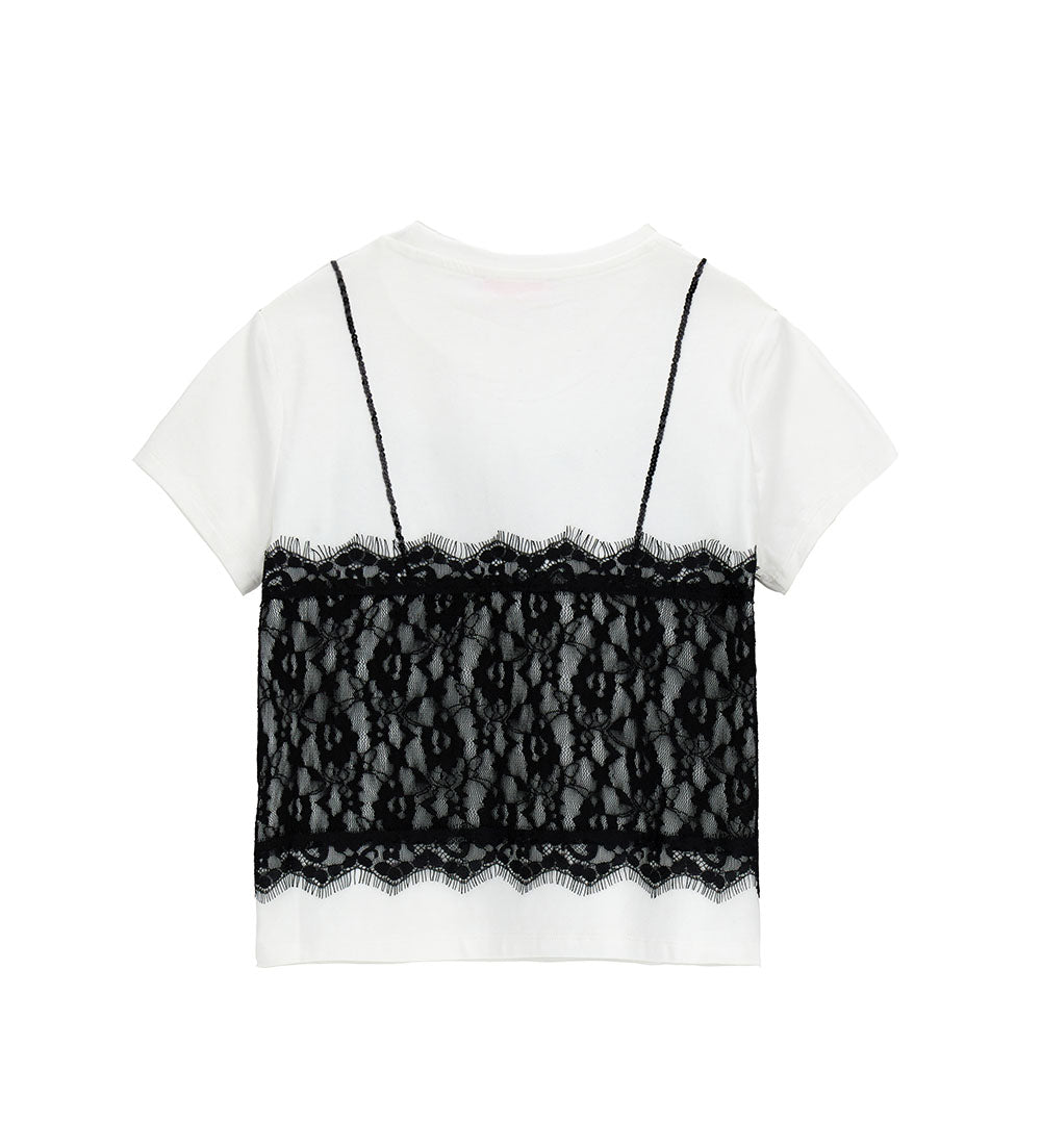 Girl's lace t-shirt