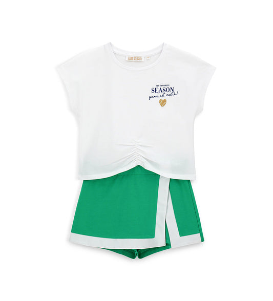 Girl's t-shirt and shorts set