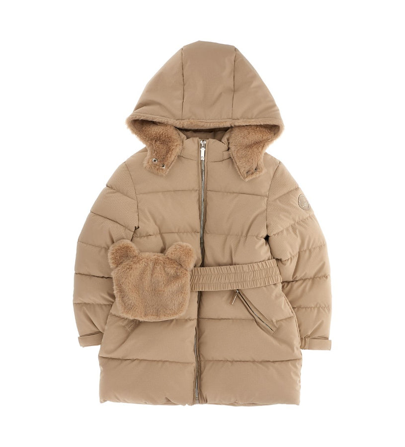 Girl - Parka with Pouch 9 - 10 Y Beige