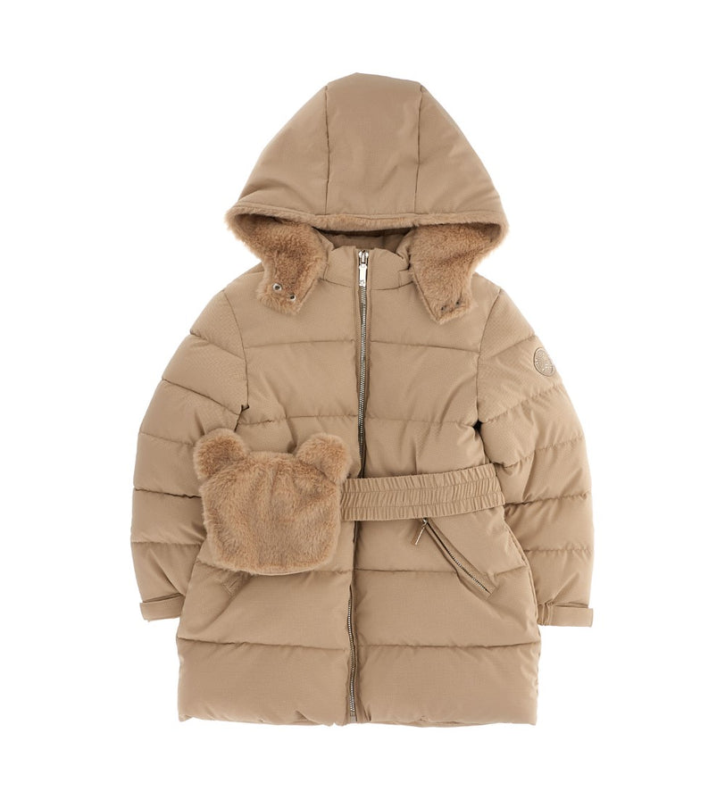 Girl - Parka with Pouch 9 - 10 Y Beige