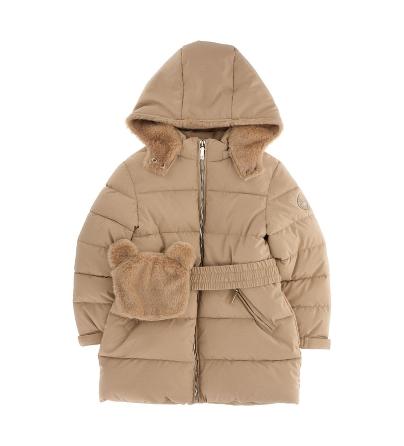 Girl - Parka with Pouch 9 - 10 Y Beige