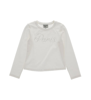 Girl - Pearl Detail T-shirt 9 - 10 Y White