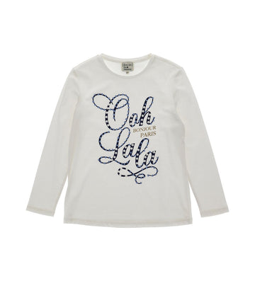 Girl - Rhinestone Detail T-shirt 9 - 10 Y White