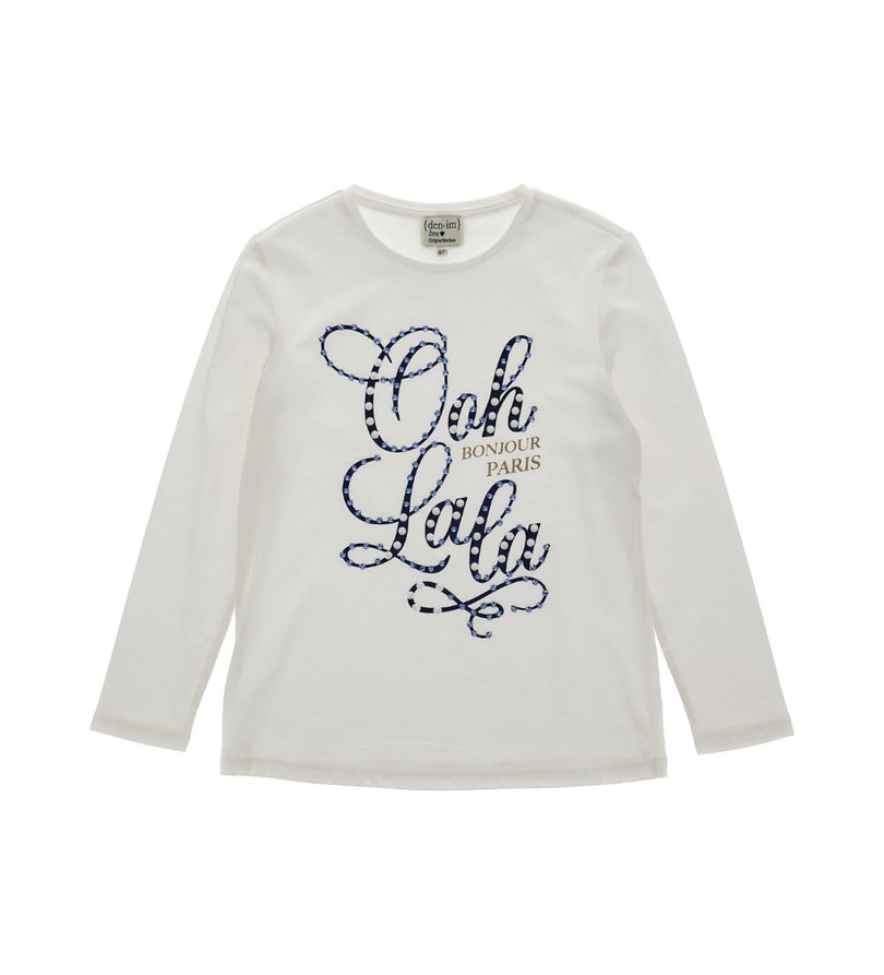Girl - Rhinestone Detail T-shirt 9 - 10 Y White