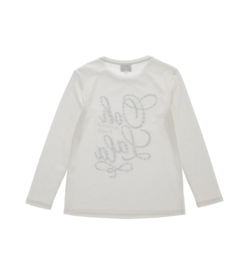 Girl - Rhinestone Detail T-shirt 9 - 10 Y White