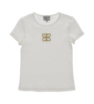 Girl - Embroidered T-shirt 9 - 10 Y White