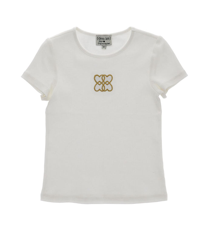 Girl - Embroidered T-shirt 9 - 10 Y White