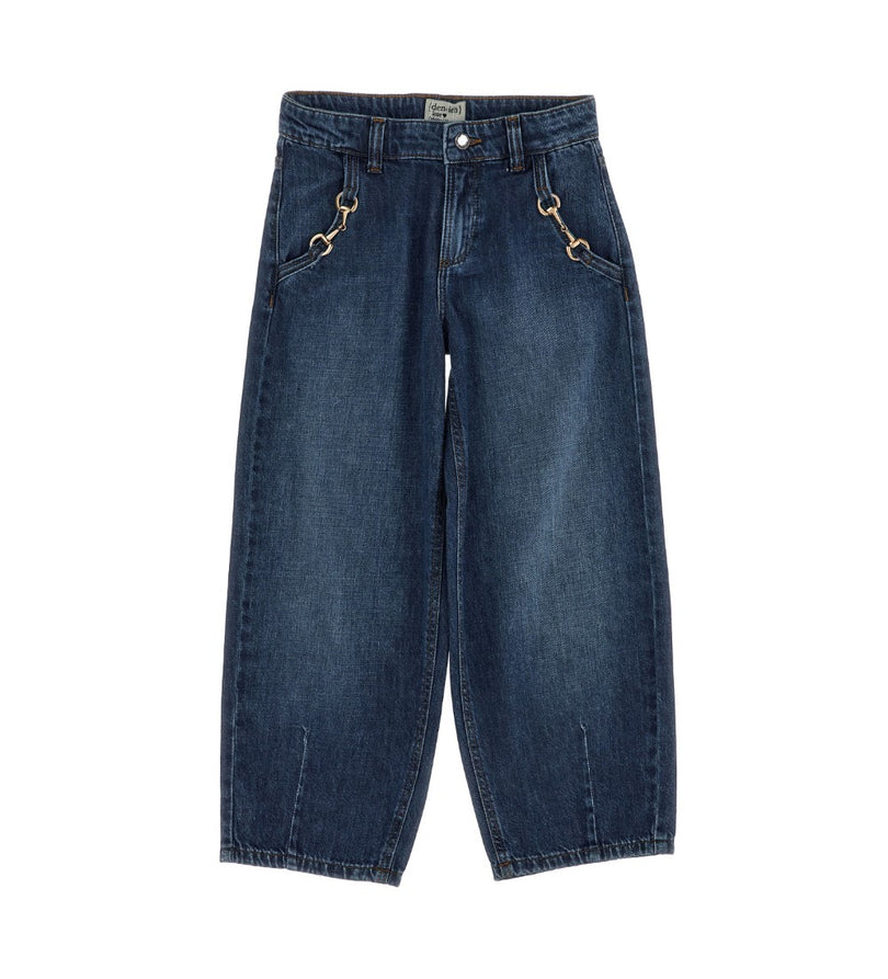 Girl - Barrel Leg Jeans 9 - 10 Y Blue