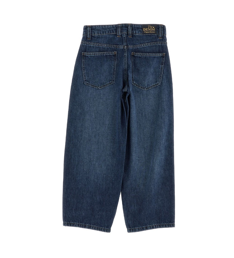 Girl - Barrel Leg Jeans 9 - 10 Y Blue