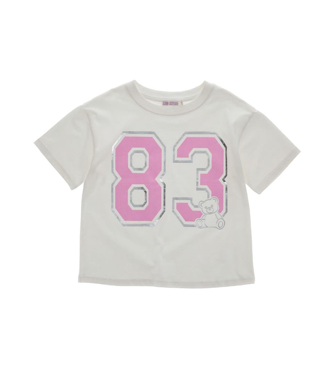 Girl - Metallic Print T-shirt 9 - 10 Y White