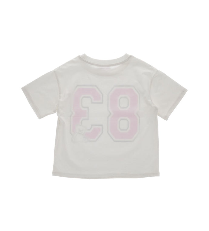 Girl - Metallic Print T-shirt 9 - 10 Y White