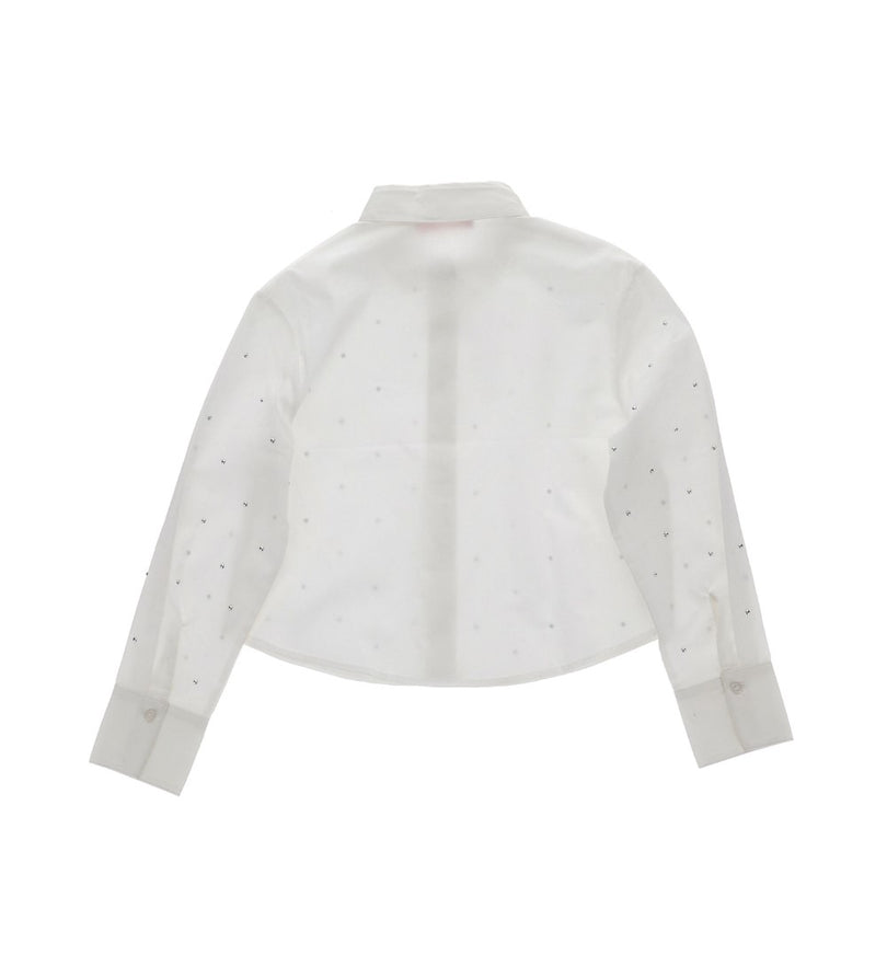 Girl - Rhinestone Detail Shirt 9 - 10 Y White