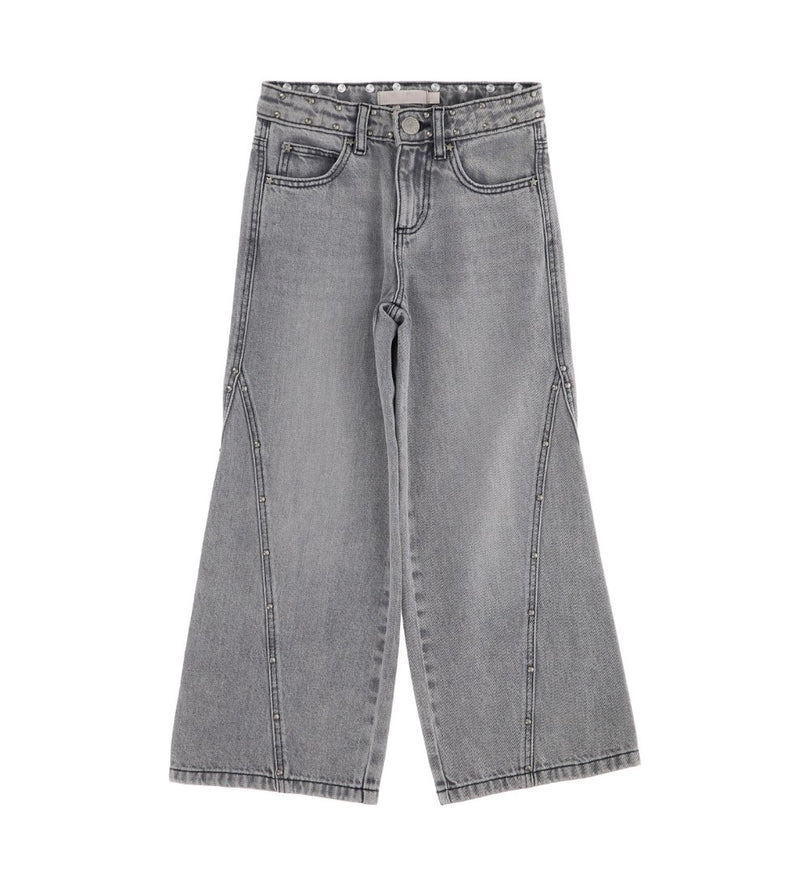 Girl - Wide Leg Jeans 9 - 10 Y Grey