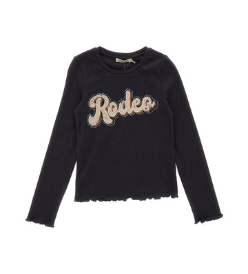 Girl - Ribbed T-shirt 9 - 10 Y Blue