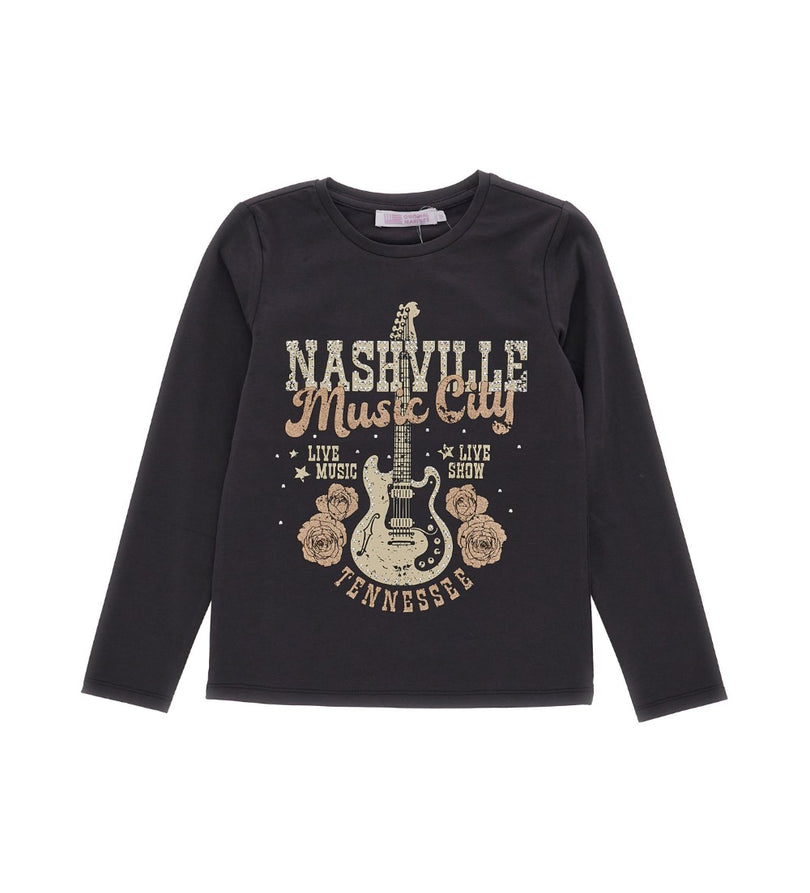 Girl - Glitter T-shirt 9 - 10 Y Blue