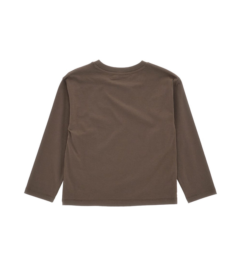 Girl - Printed Applique T-shirt 9 - 10 Y Brown