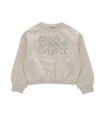 Girl - Printed Crew Neck Sweatshirt 9 - 10 Y Beige