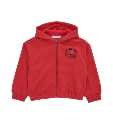 Girl - Zip-Up Sweatshirt 9 - 10 Y Red