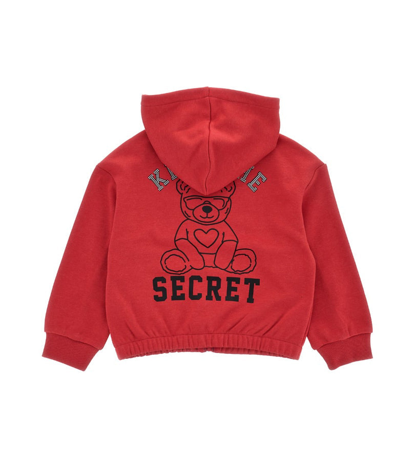 Girl - Zip-Up Sweatshirt 9 - 10 Y Red