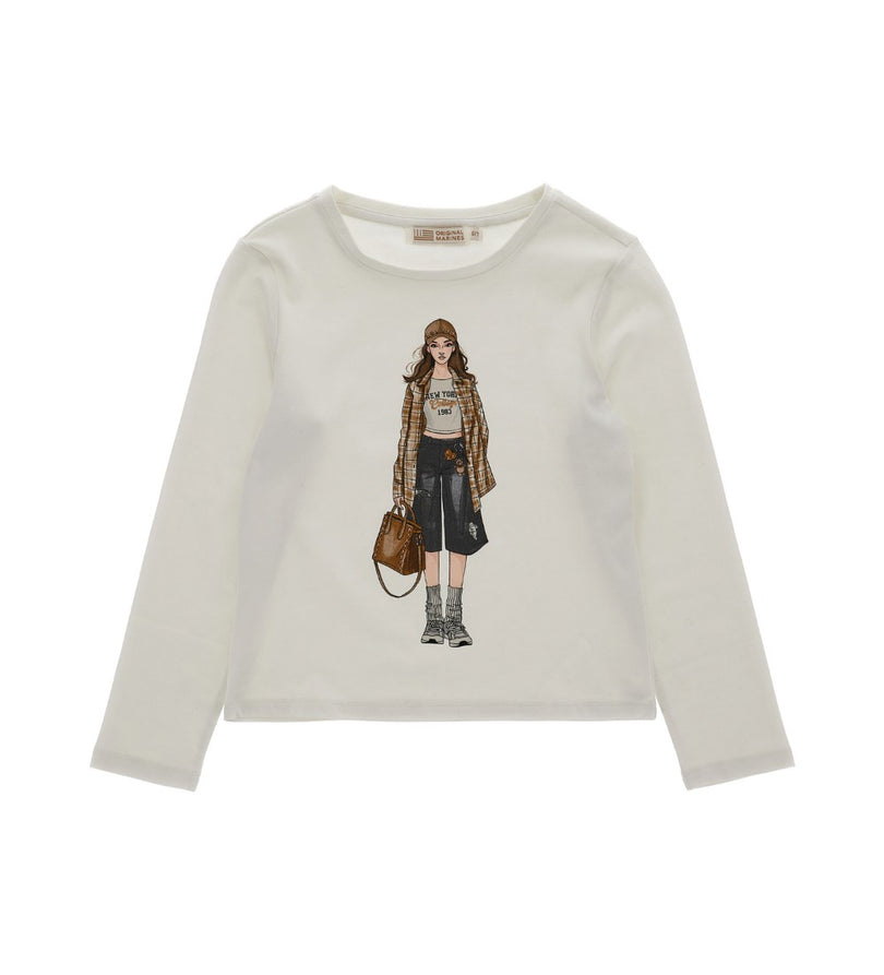 Girl - Studded T-Shirt 9 - 10 Y Off White