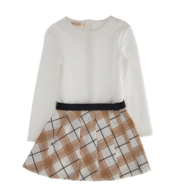 Girl - Tartan Dress 9 - 10 Y Grey