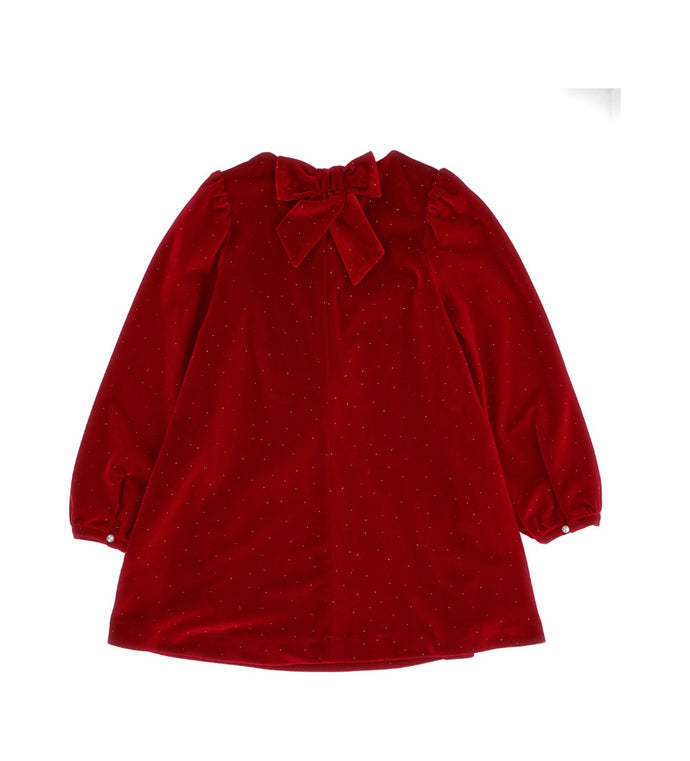 Girl - Velvet Dress 9 - 10 Y Red