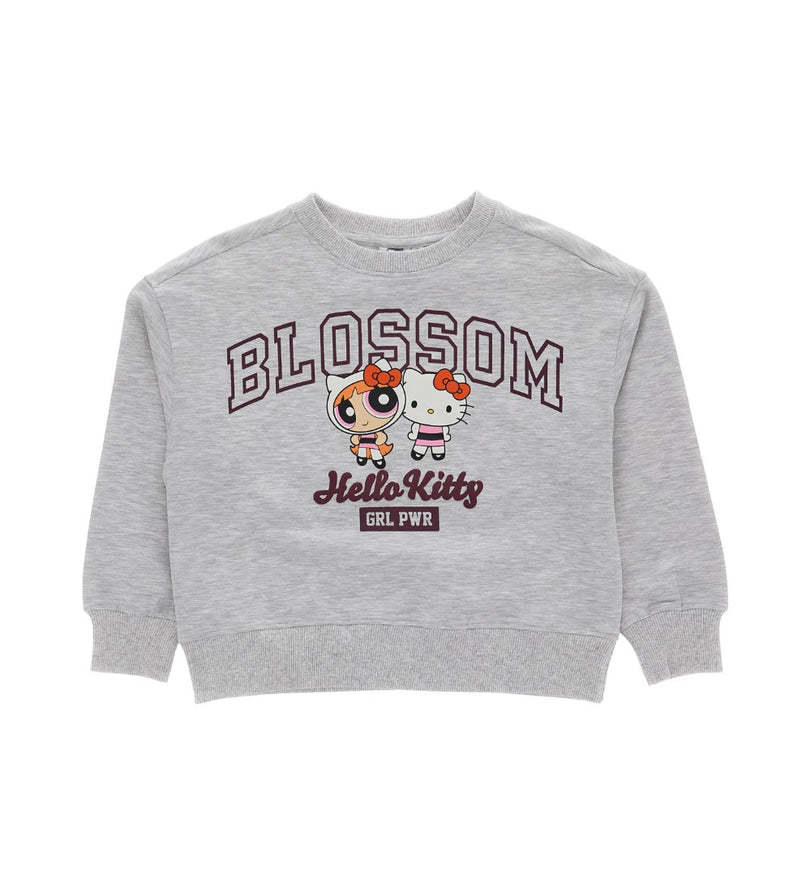 Girl - Puff Print Sweatshirt 9 - 10 Y Grey