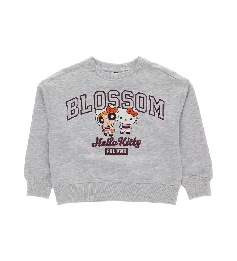 Girl - Puff Print Sweatshirt 9 - 10 Y Grey
