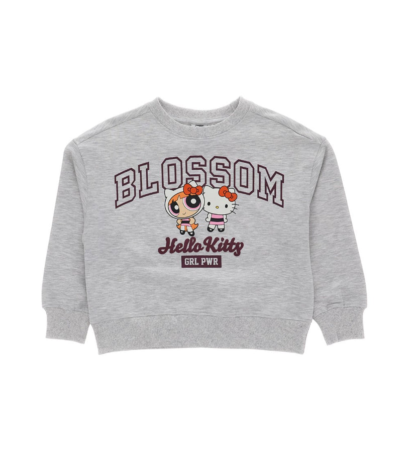 Girl - Puff Print Sweatshirt 9 - 10 Y Grey