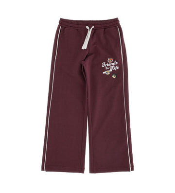 Girl - Cotton Sweatpants 9 - 10 Y Burgundy