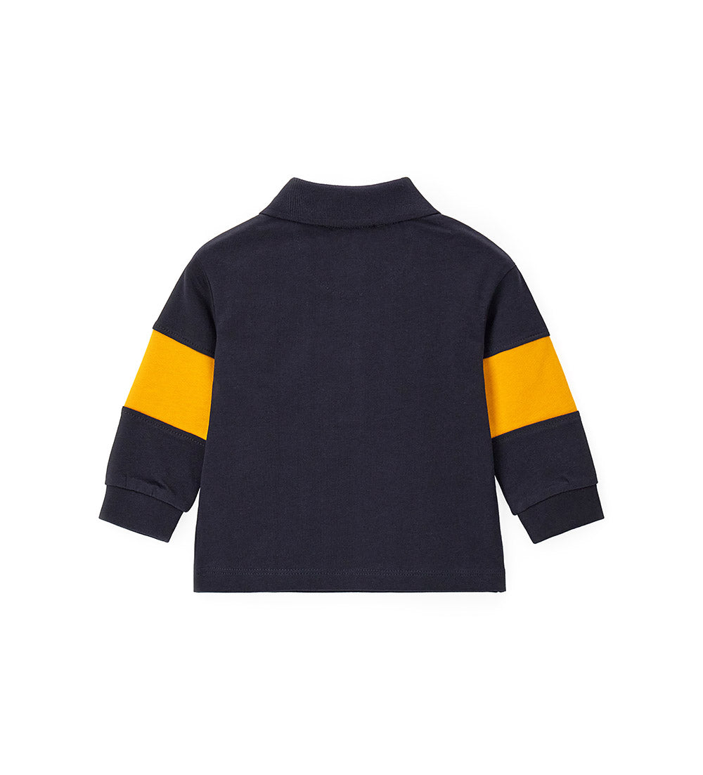 Boy - Jersey polo shirt 9 - 12 M Blue