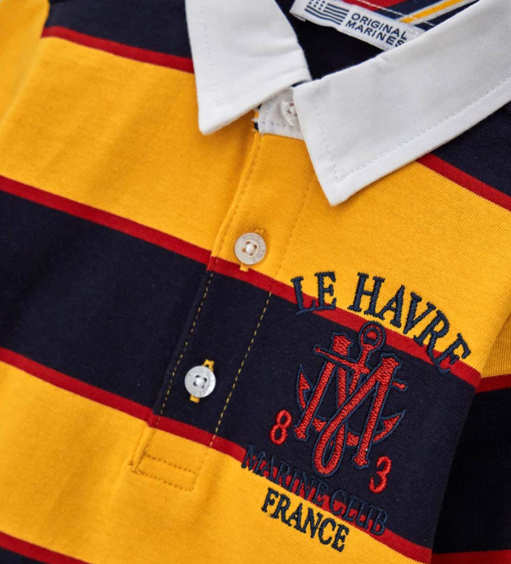Boy - Striped polo shirt 9 - 12 M Yellow