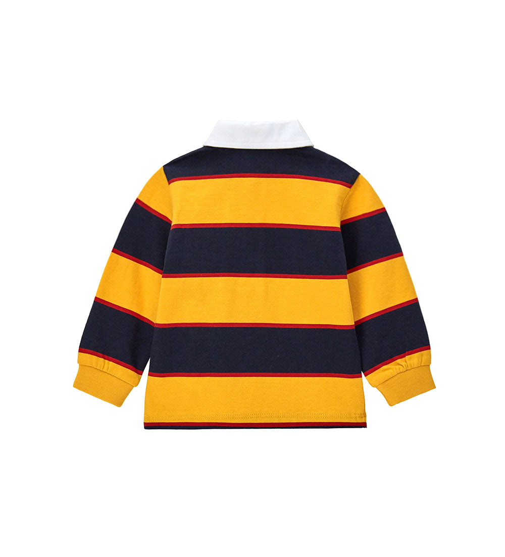 Boy - Striped polo shirt 9 - 12 M Yellow