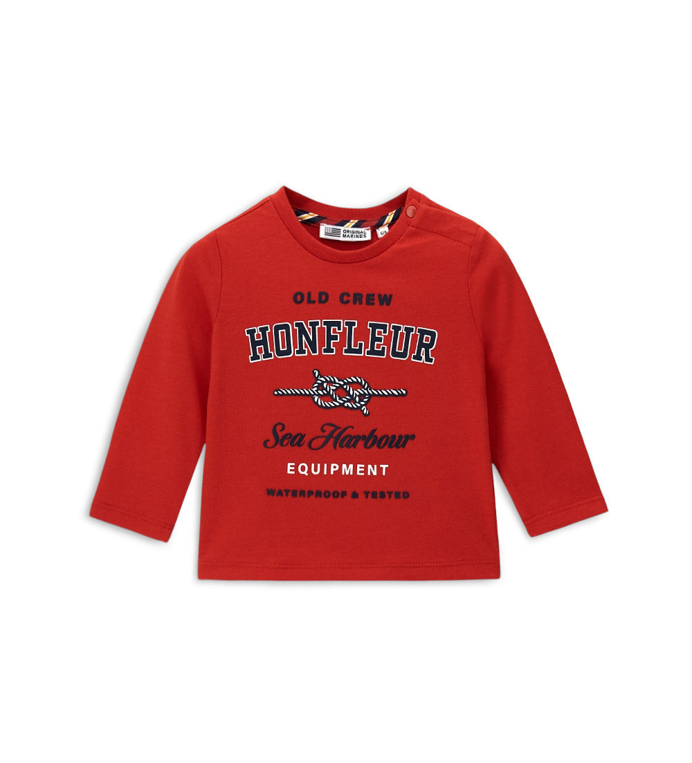 Boy - Long-sleeved T-shirt 9 - 12 M Red