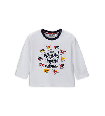 Boy - Long-sleeved T-shirt 9 - 12 M White