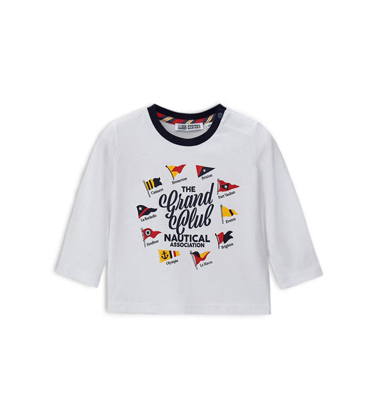 Boy - Long-sleeved T-shirt 9 - 12 M White