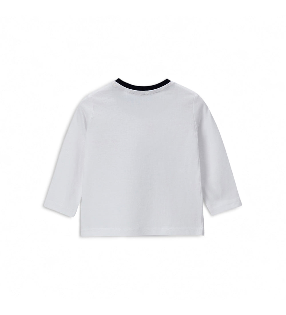 Boy - Long-sleeved T-shirt 9 - 12 M White