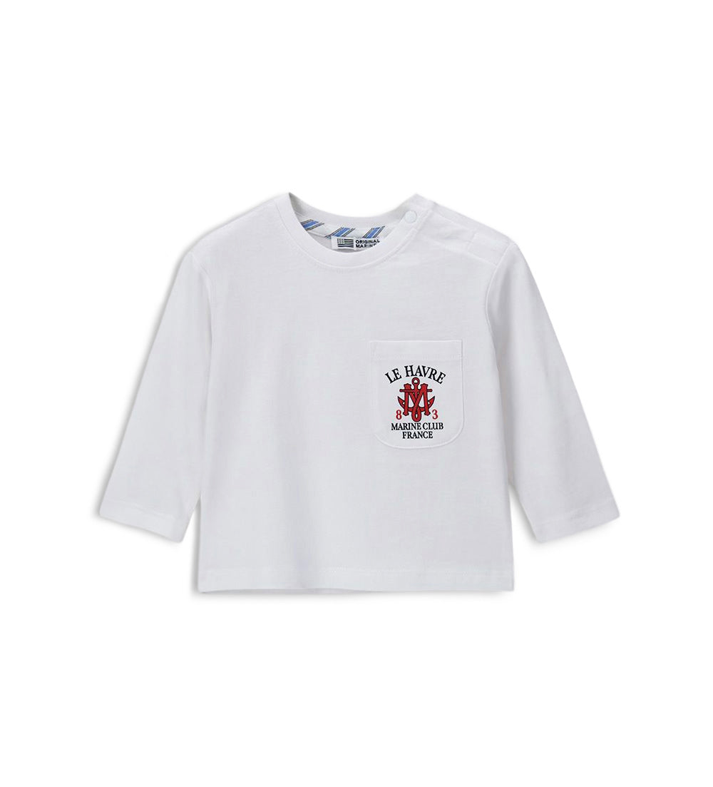 Boy - Long-sleeved T-shirt 9 - 12 M White