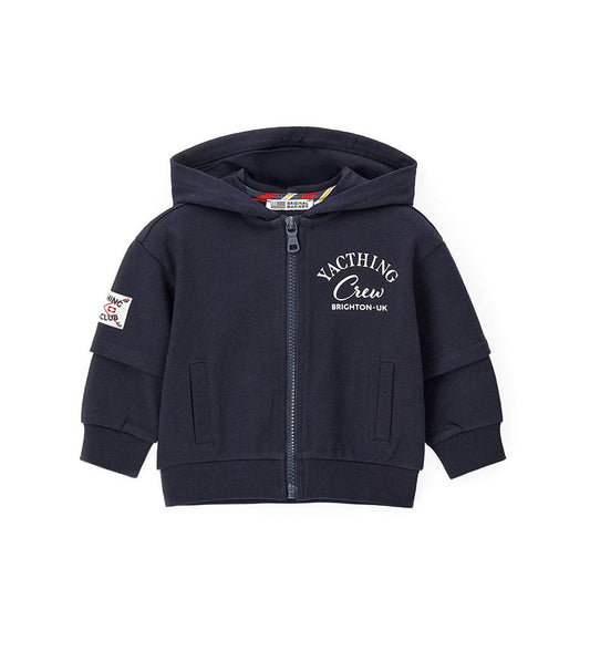 Boy - Hoodie 9 - 12 M Blue