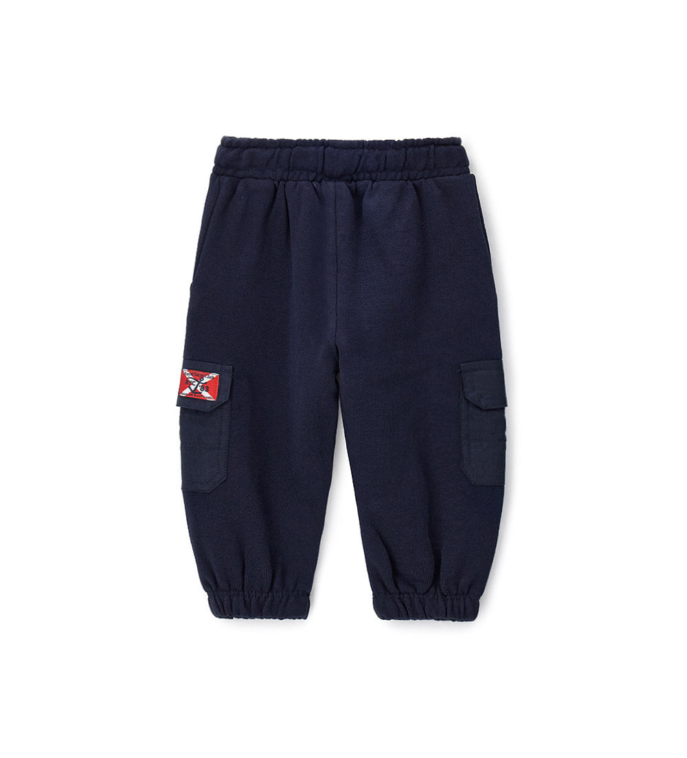 Boy - Drawstring trousers 9 - 12 M Blue