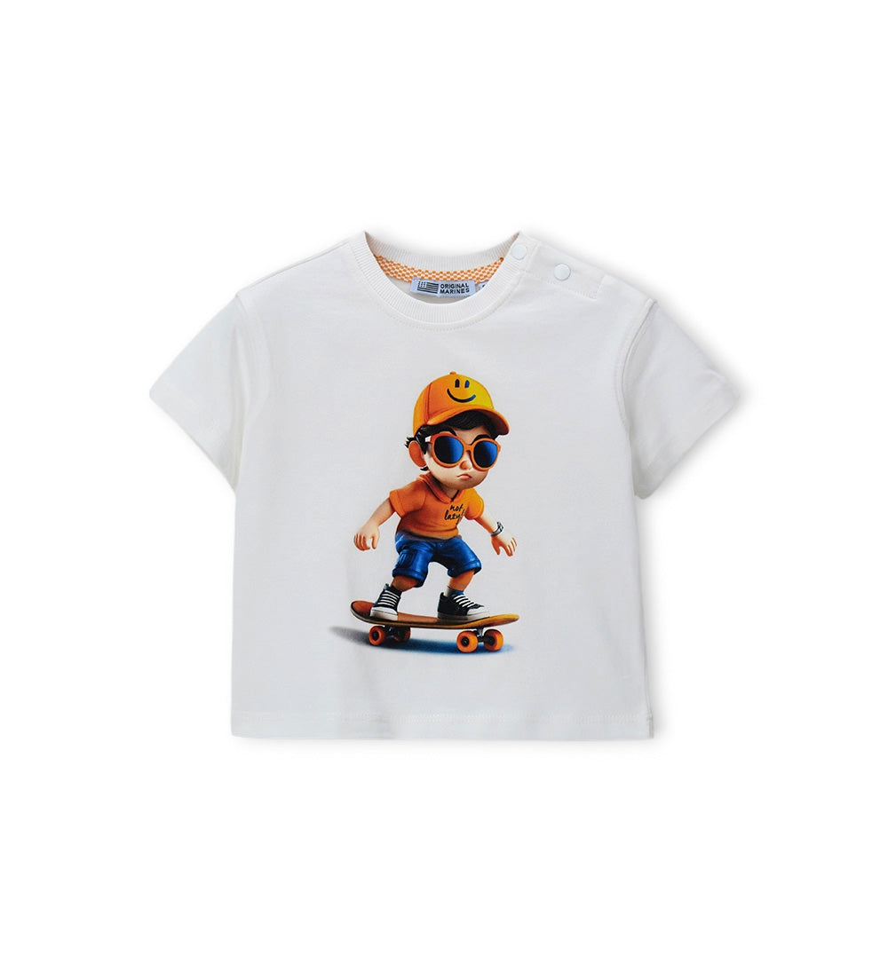 Boy - Short-sleeved T-shirt White 9 - 12 M
