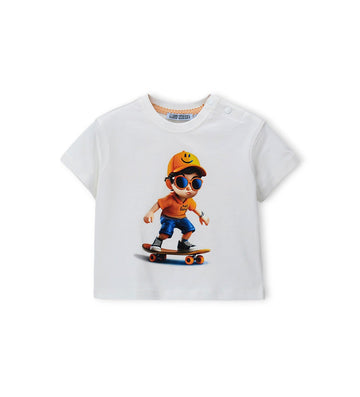 Boy - Short-sleeved T-shirt White 9 - 12 M