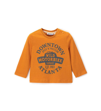 Boy - Printed T-shirt Orange 9 - 12 M