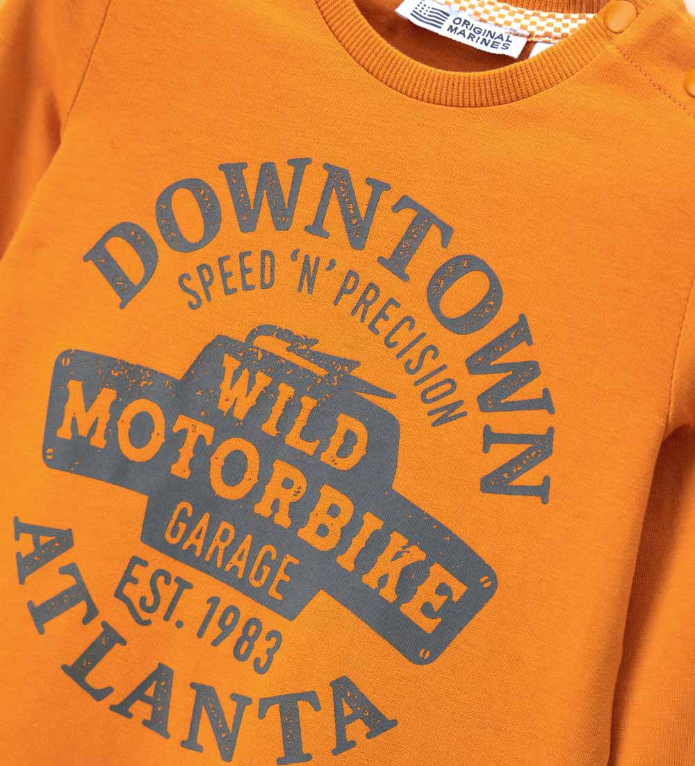 Boy - Printed T-shirt Orange 9 - 12 M